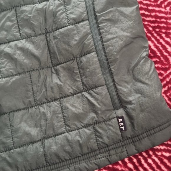 Vintage Abercrombie & Fitch Down Quilted Vest Jacket Mens Size M Green - Picture 5 of 9